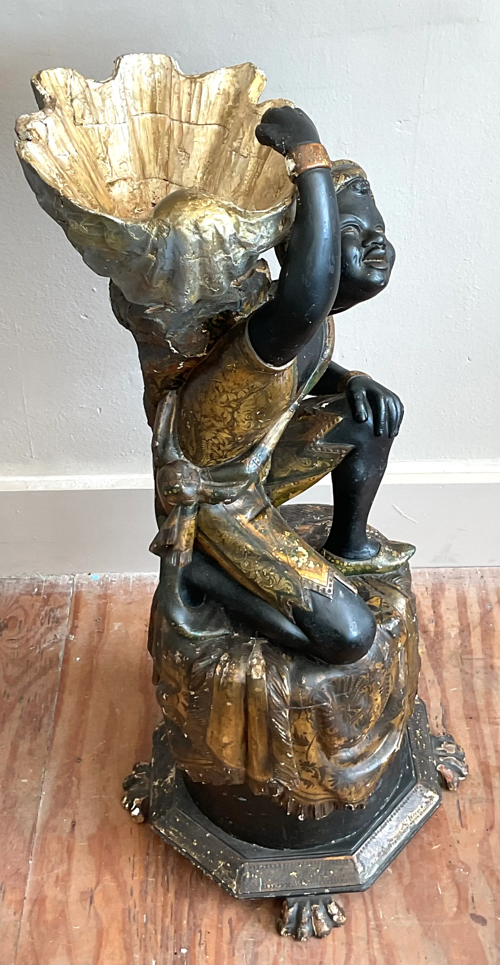 Vintage Regency Hand Carved Blackamoor Figure — additional photo 2