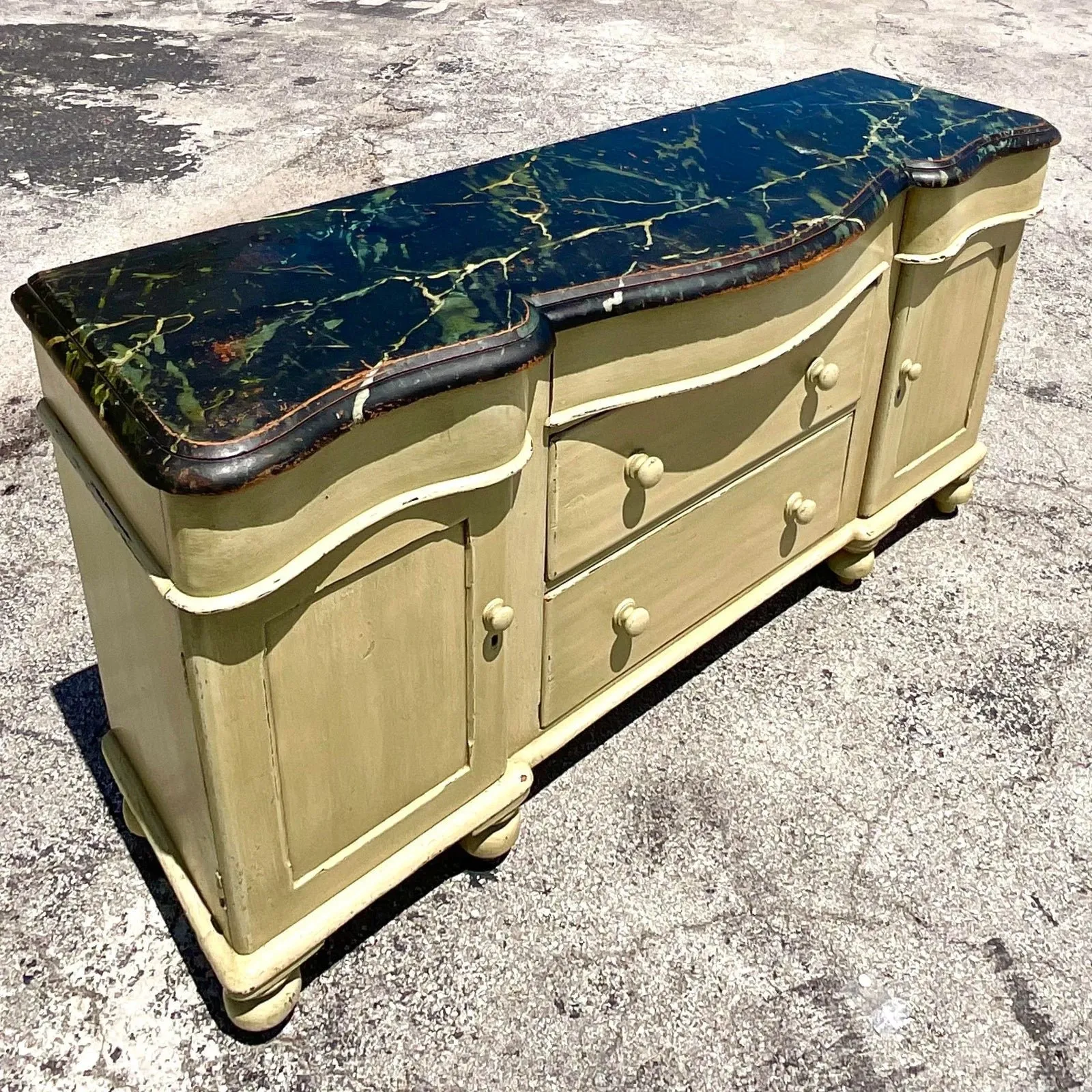 Vintage Regency Hand Painted Credenza — additional photo 3