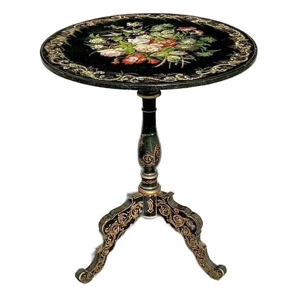 Vintage Regency Inlay Mother of Pearl Side Table — additional photo 3