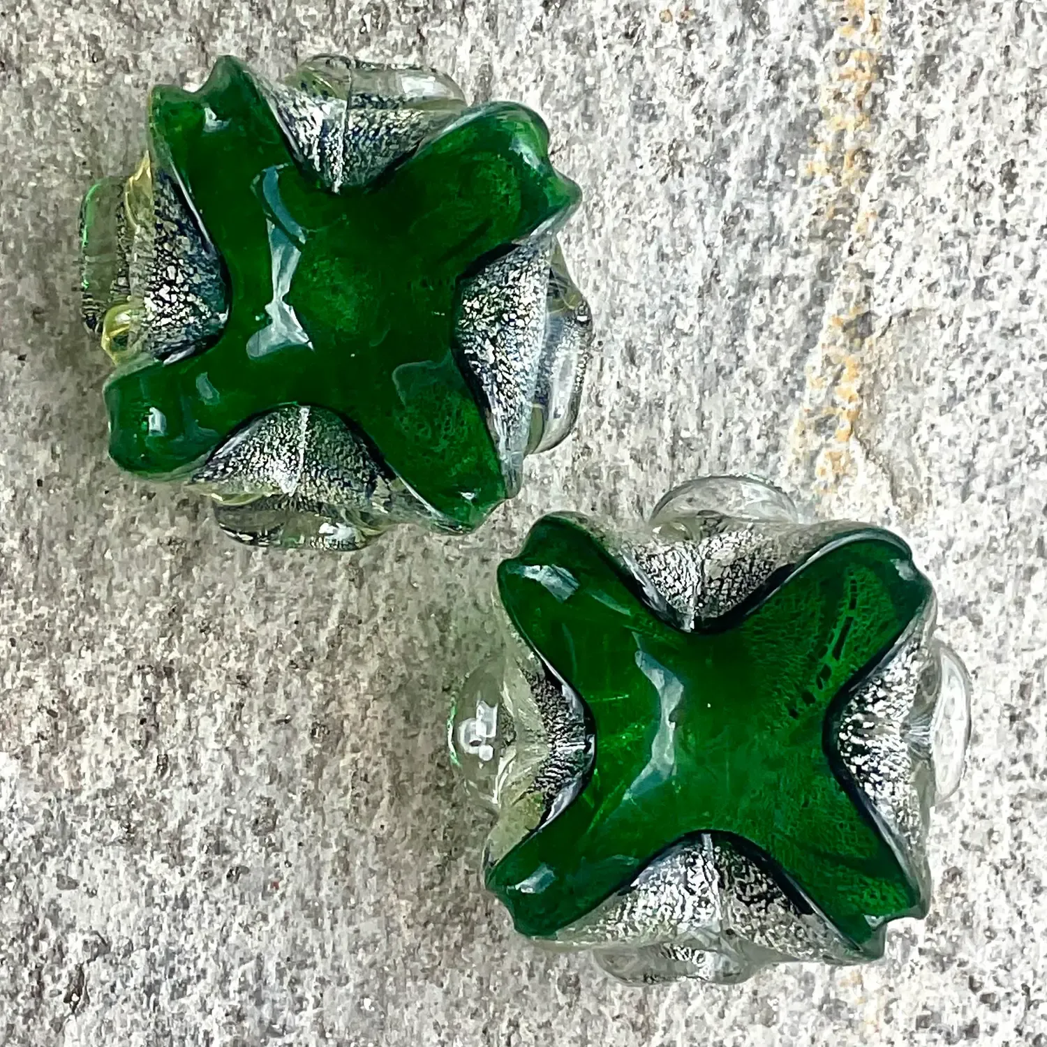 Vintage Regency Italian Glass Bowls After Murano- Set of 2 — additional photo 4