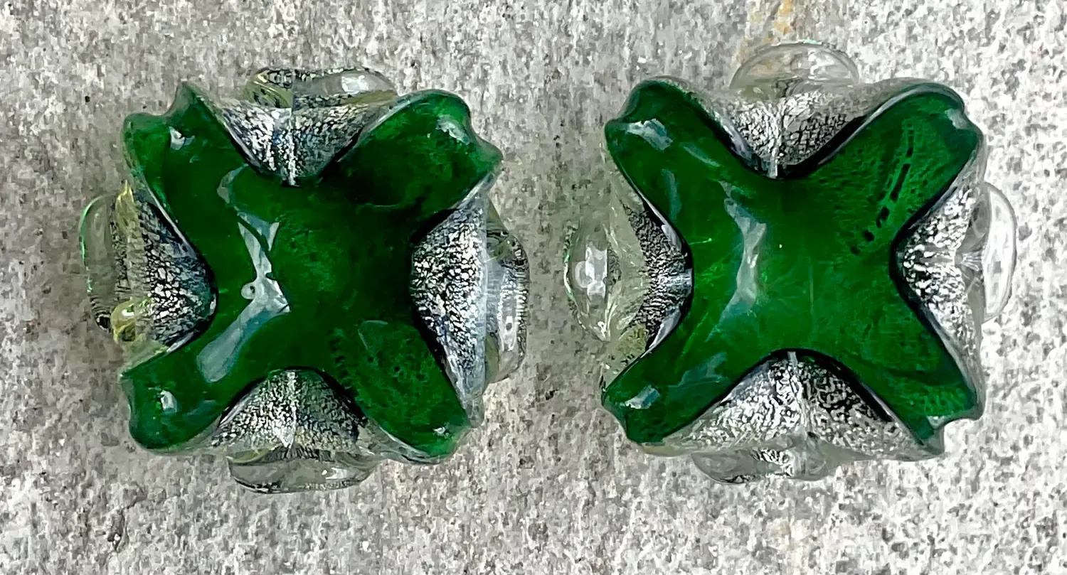 Vintage Regency Italian Glass Bowls After Murano- Set of 2 — additional photo 5