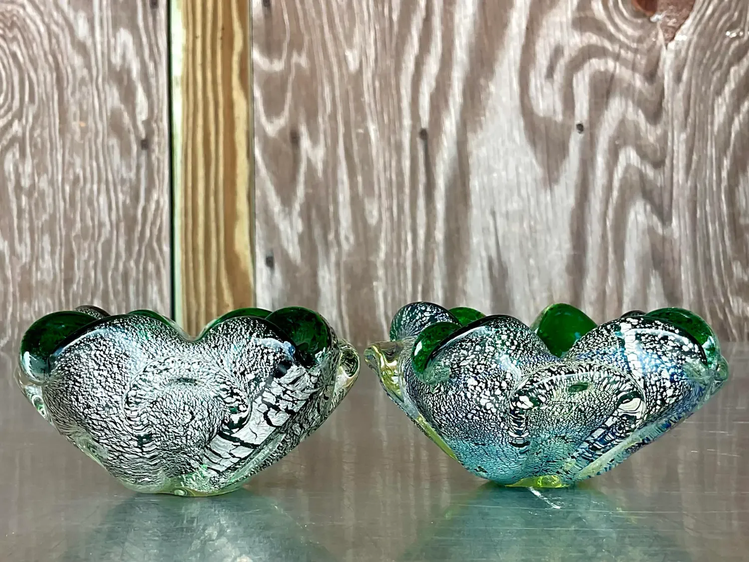 Vintage Regency Italian Glass Bowls After Murano- Set of 2 — additional photo 6