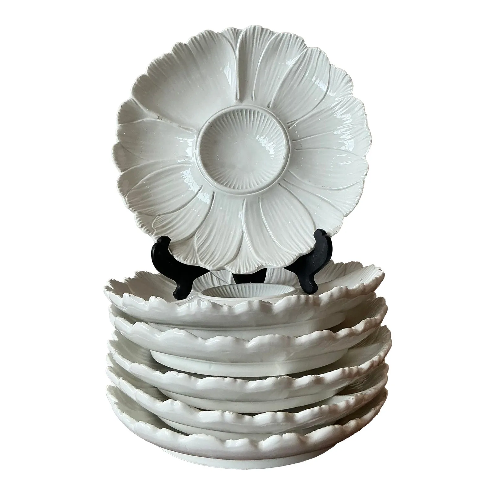 Vintage Regency Italian Glazed Ceramic Luncheon Plates - Set of 6 — additional photo 1