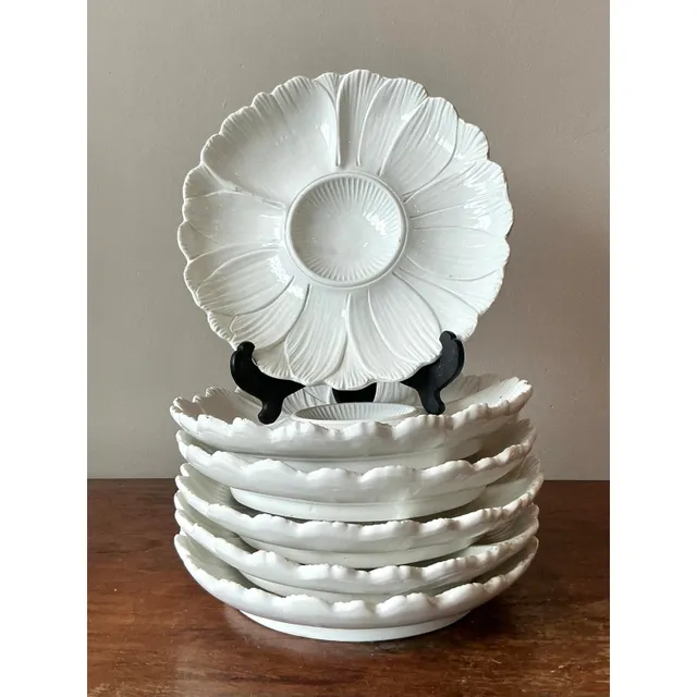 Vintage Regency Italian Glazed Ceramic Luncheon Plates - Set of 6 — additional photo 3
