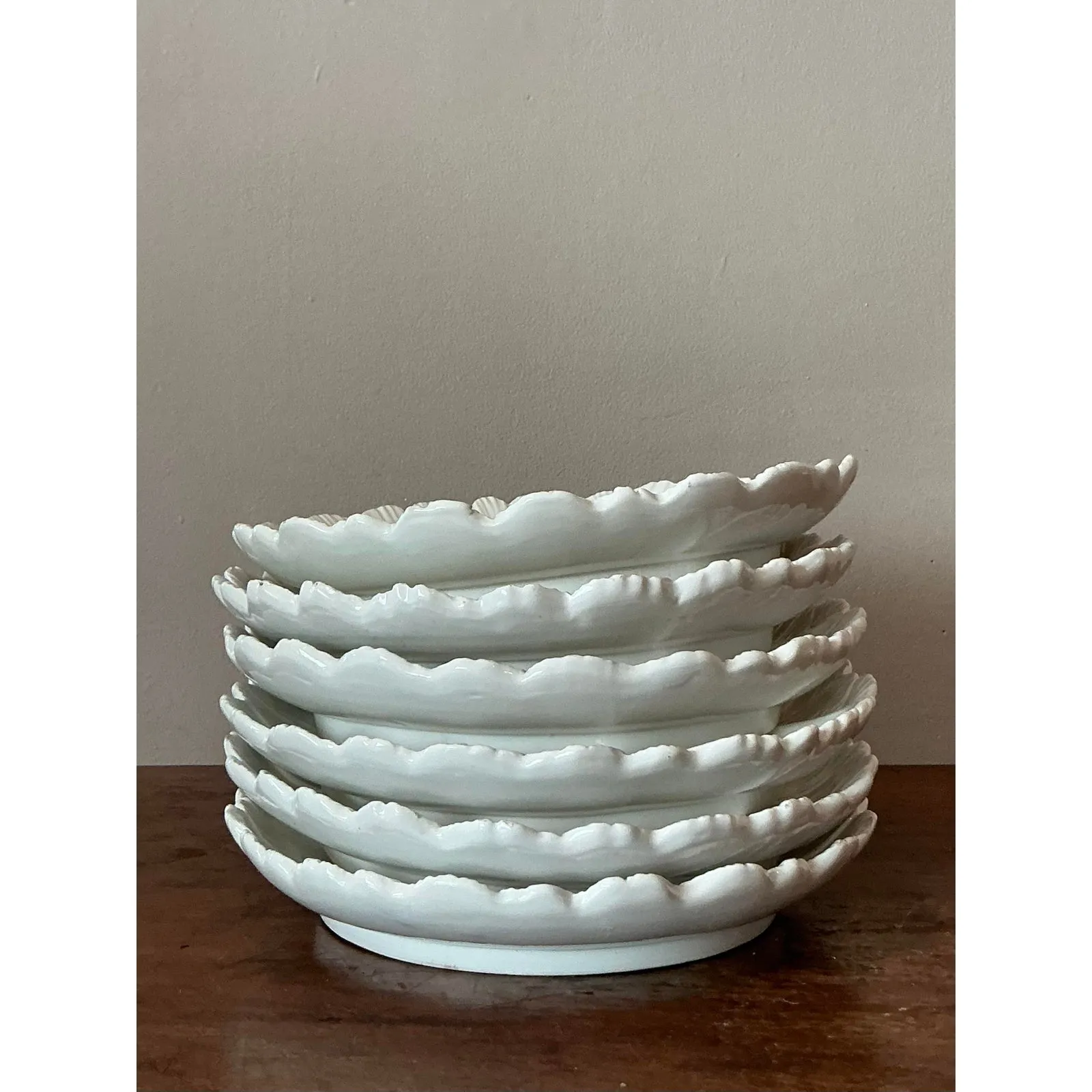 Vintage Regency Italian Glazed Ceramic Luncheon Plates - Set of 6 — additional photo 4