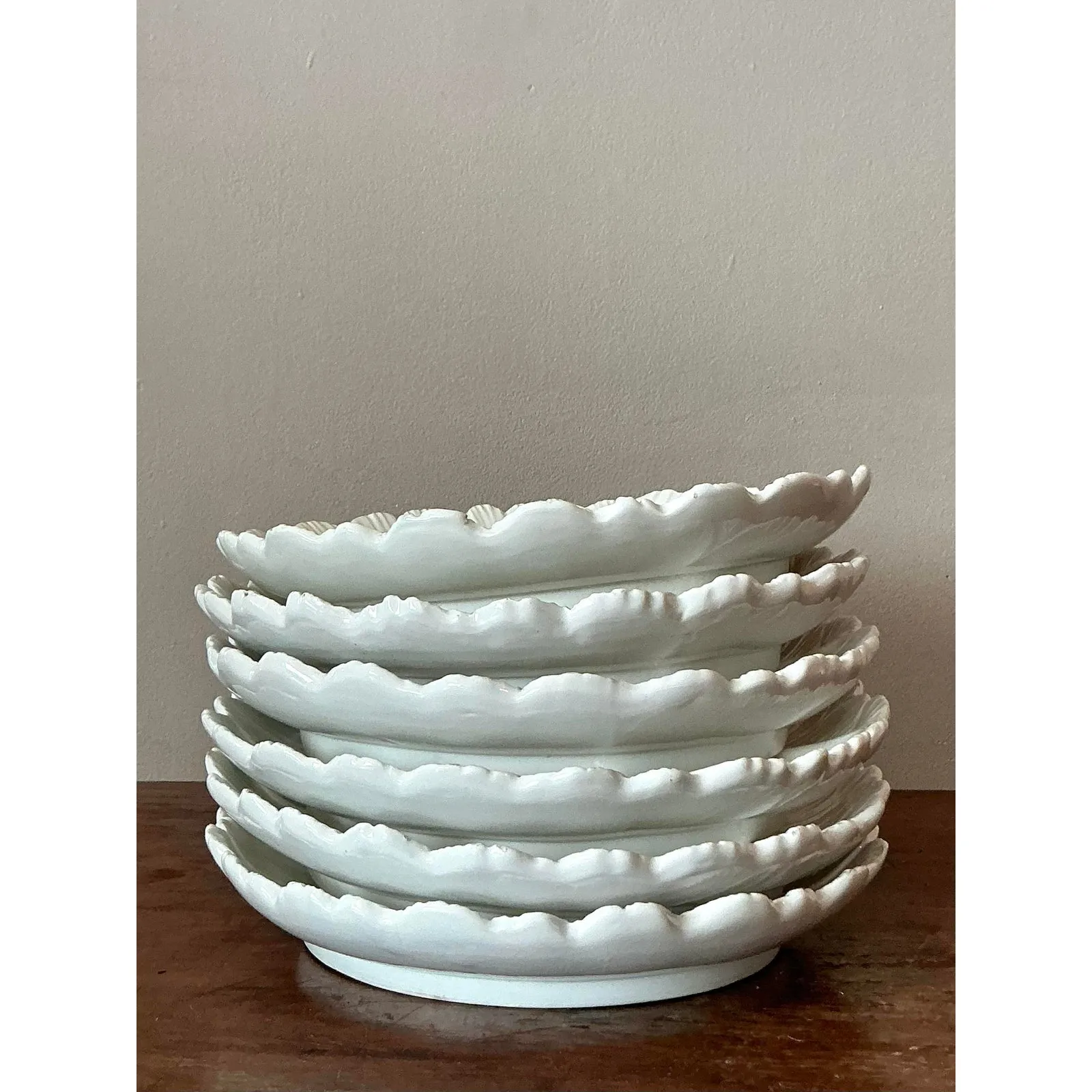 Vintage Regency Italian Glazed Ceramic Luncheon Plates - Set of 6 — additional photo 5
