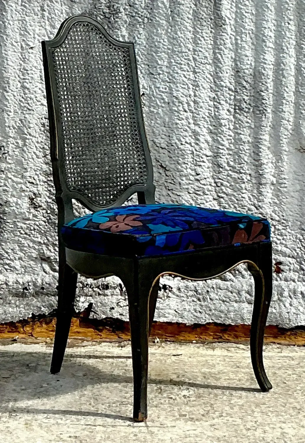 Vintage Regency Jack Lenor Larsen Cane Chair — additional photo 1