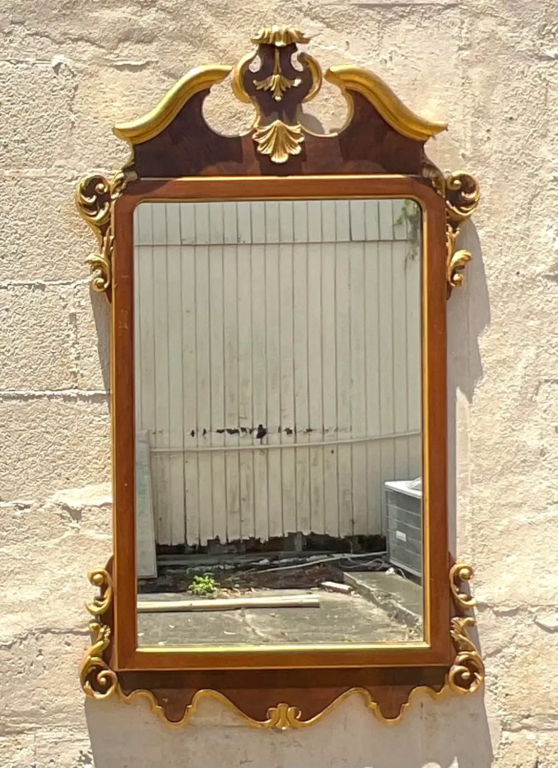 Vintage Regency LaBarge Gilt Tipped Mirror