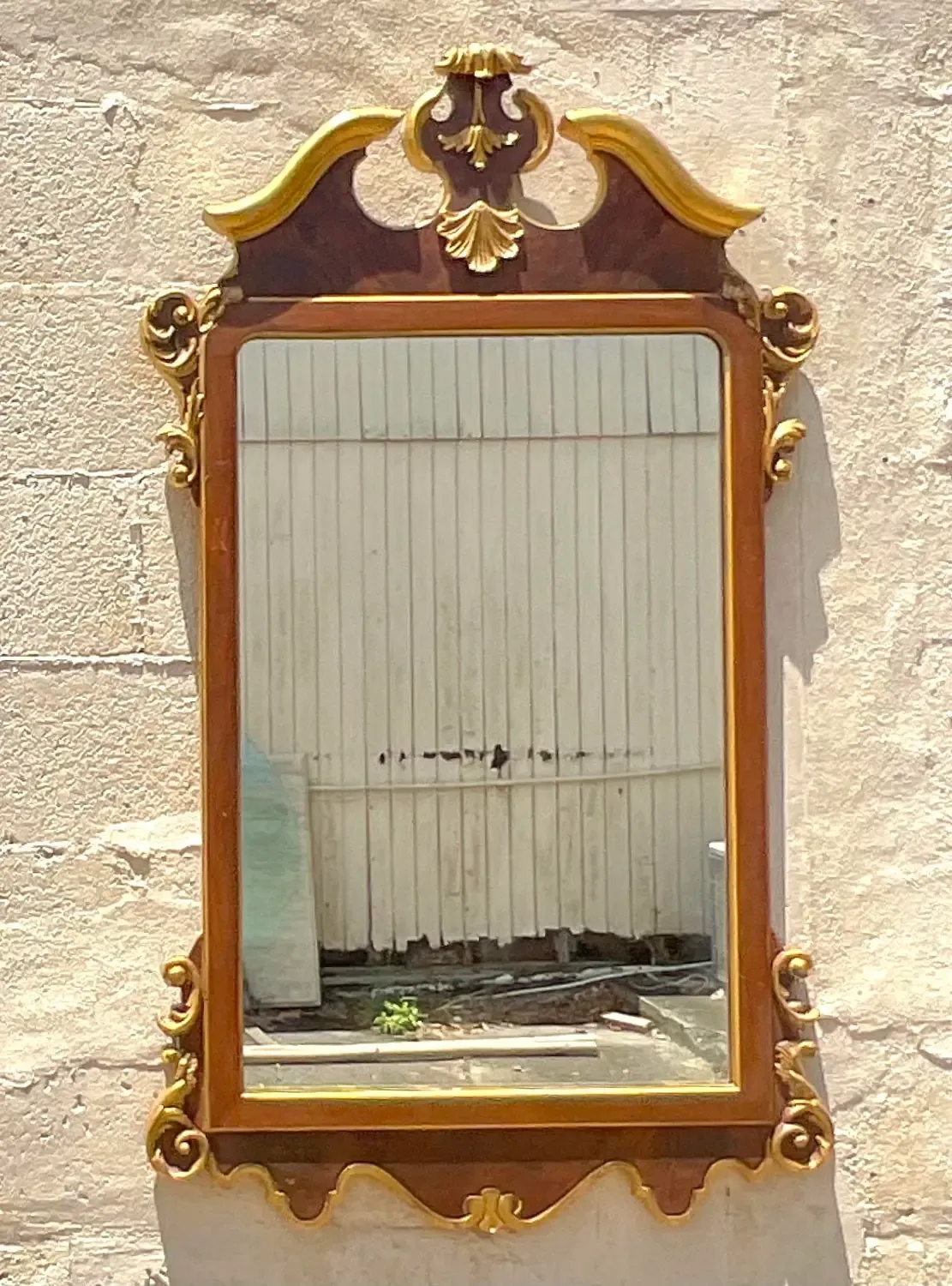 Vintage Regency LaBarge Gilt Tipped Mirror — additional photo 2