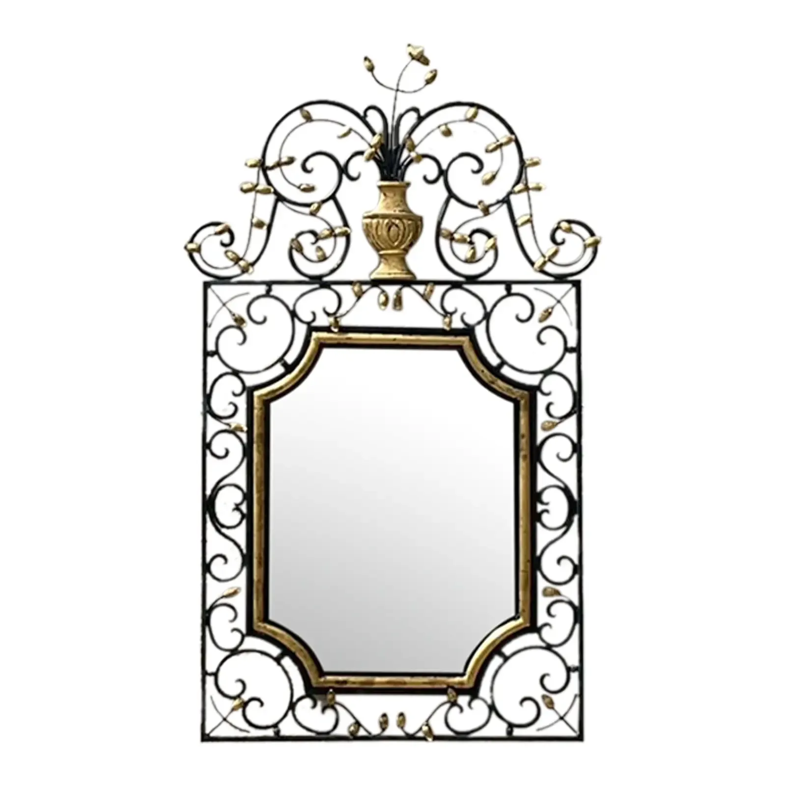 Vintage Regency Labarge Iron and Gilt Mirror — additional photo 7