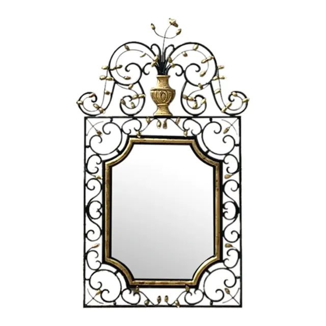Vintage Regency Labarge Iron and Gilt Mirror — additional photo 7