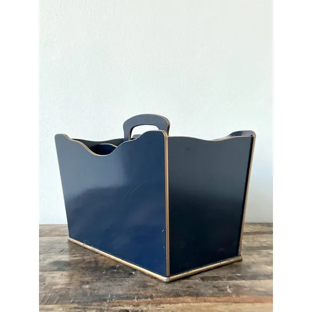 Vintage Regency Lacquered Sail Boat Newspaper Rack — additional photo 1