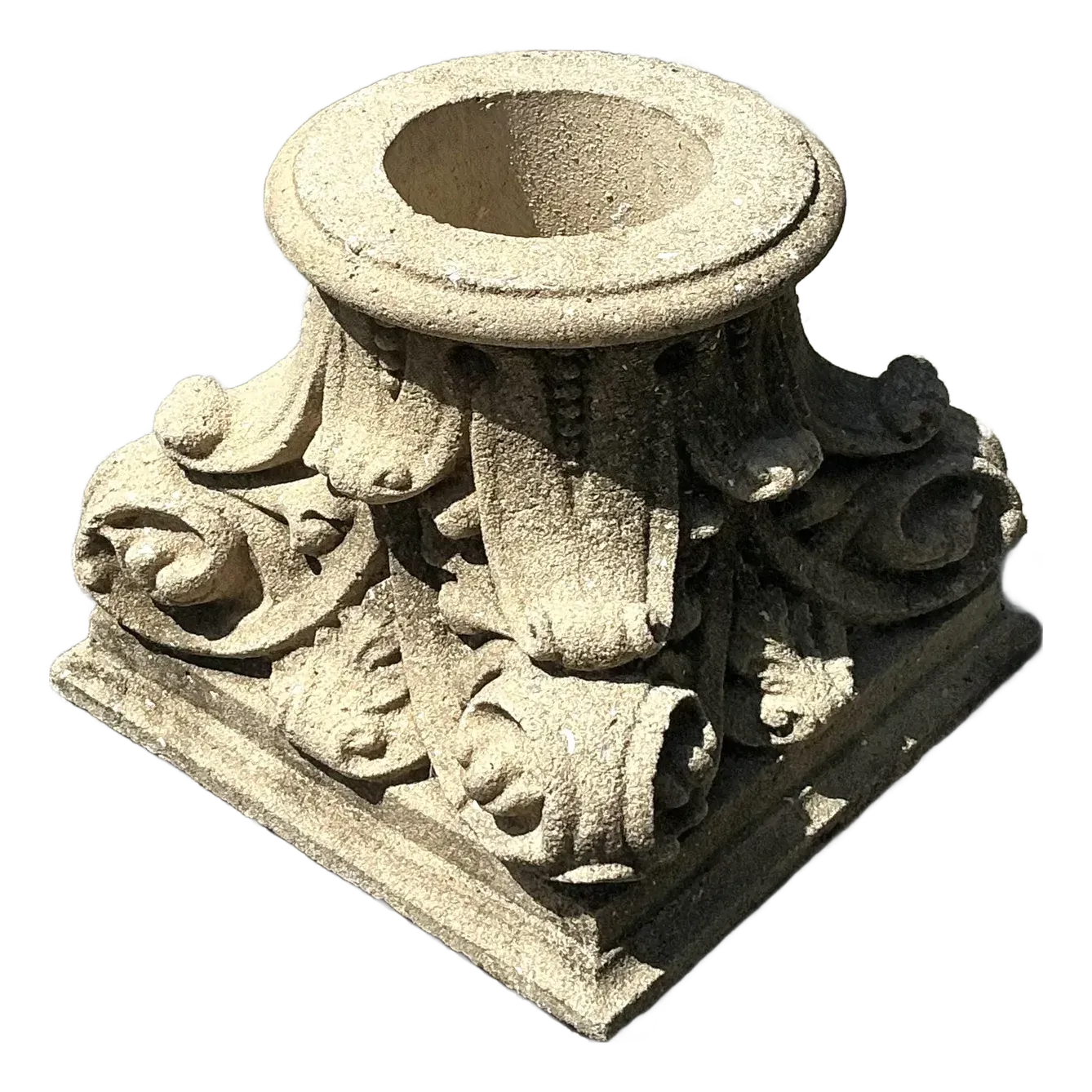 Vintage Regency Large Corinthian Column Pedestal
