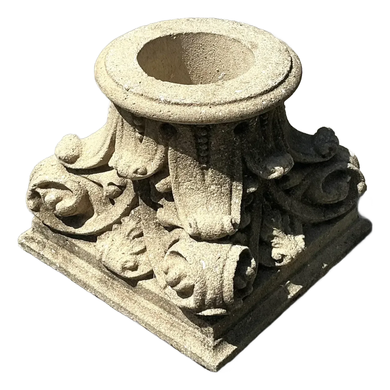Vintage Regency Large Corinthian Column Pedestal