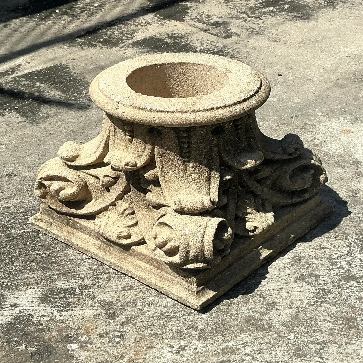 Vintage Regency Large Corinthian Column Pedestal — additional photo 3