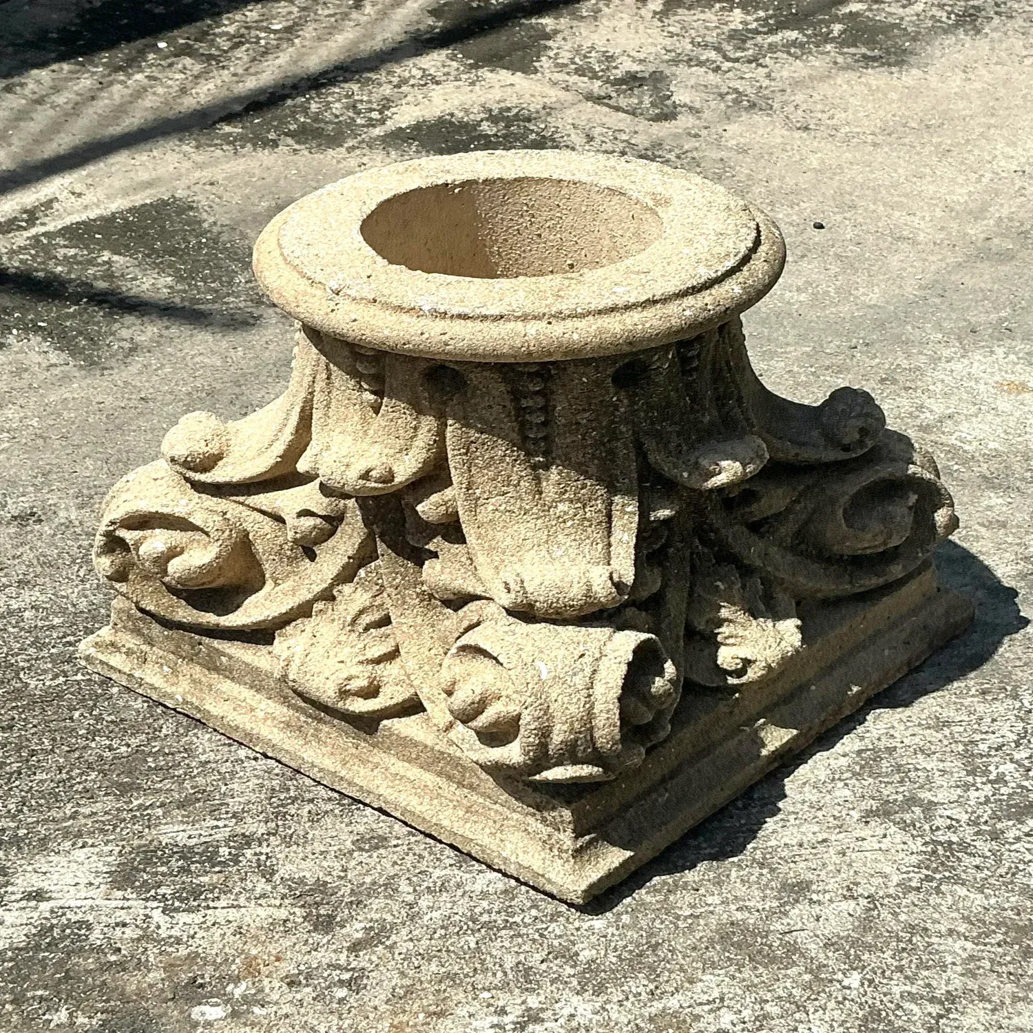Vintage Regency Large Corinthian Column Pedestal — additional photo 5