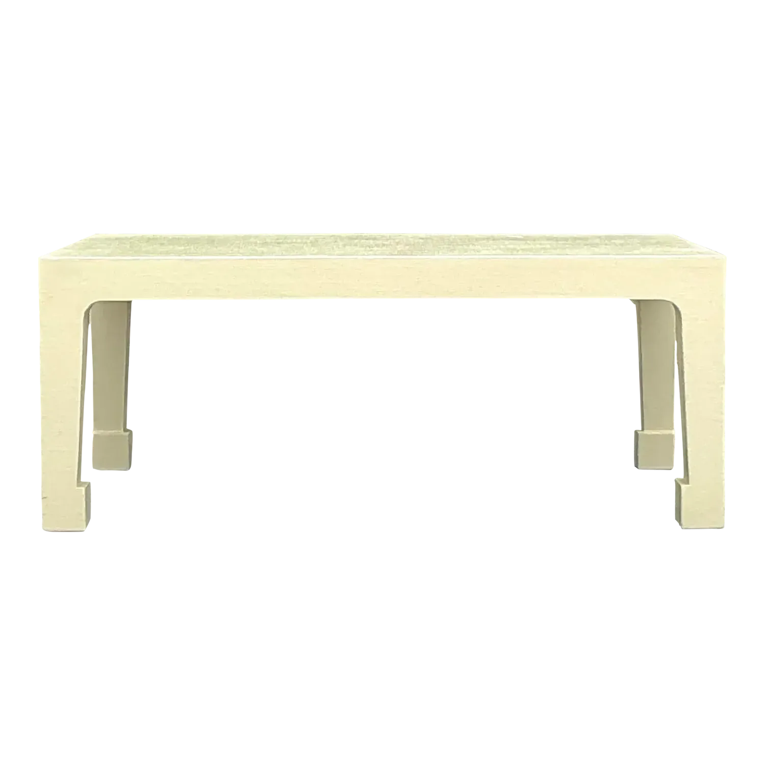 Vintage Regency Linen Wrapped Coffee Table After Harrison Van Horn — additional photo 2