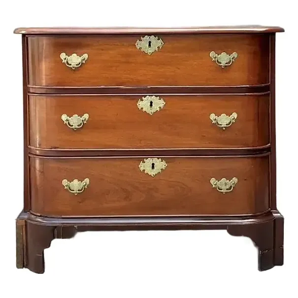 Vintage Regency Mahogany Bow Front Chest of Drawers — additional photo 1