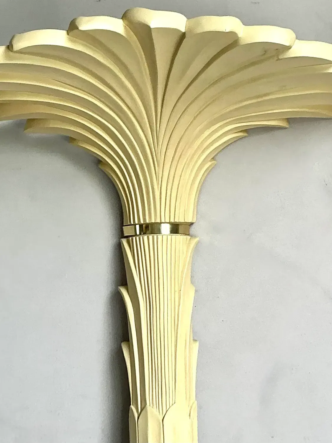 Vintage Regency Molded Resin Palm Torchiere After Serge Roche - Set of 2 — additional photo 5