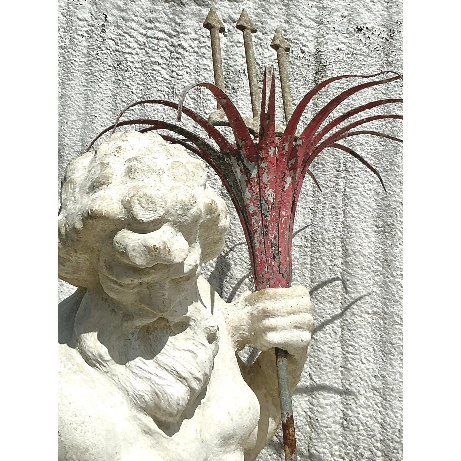 Vintage Regency Monumental Cast Concrete Statue of Neptune — additional photo 2