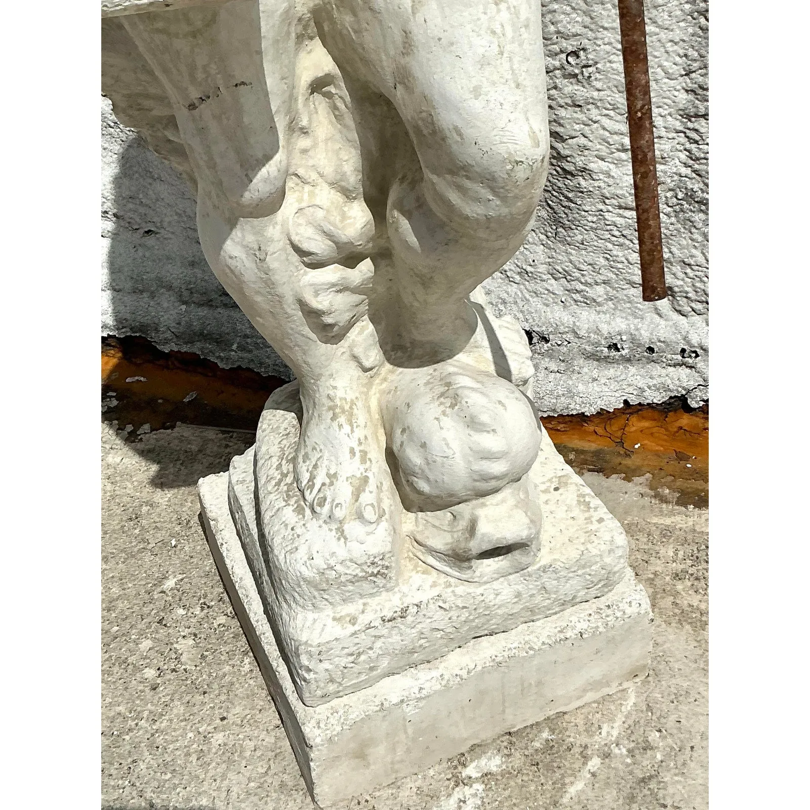 Vintage Regency Monumental Cast Concrete Statue of Neptune — additional photo 6