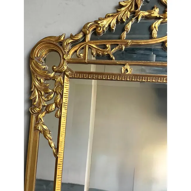 Vintage Regency Monumental Gilt Tipped Floor Mirror — additional photo 4