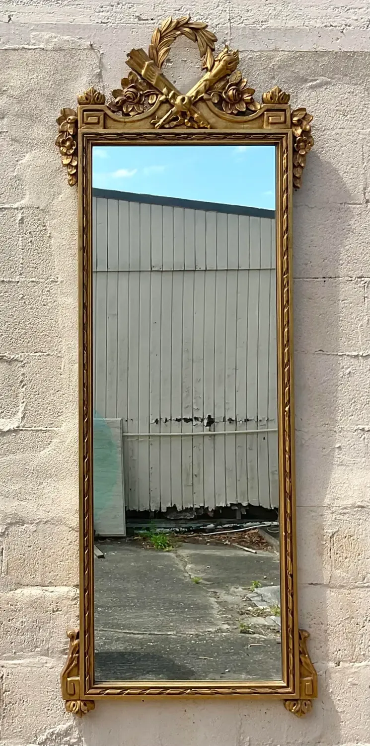 Vintage Regency Monumental Greek Key Gilt Mirror — additional photo 3