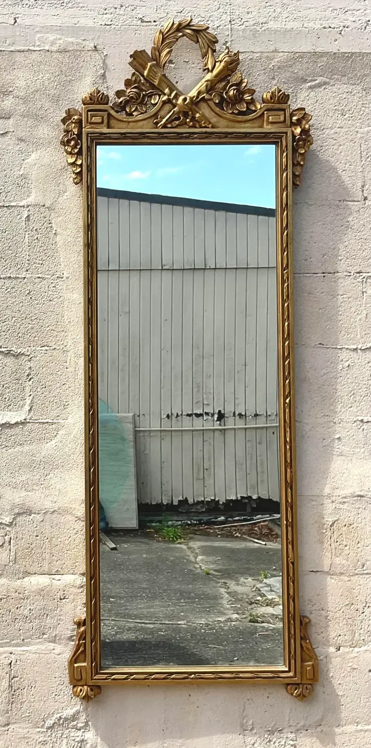 Vintage Regency Monumental Greek Key Gilt Mirror — additional photo 4