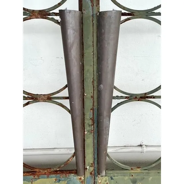 Vintage Regency Monumental Heavily Patinated Iron and Bronze Gates - Set of 2 — additional photo 1
