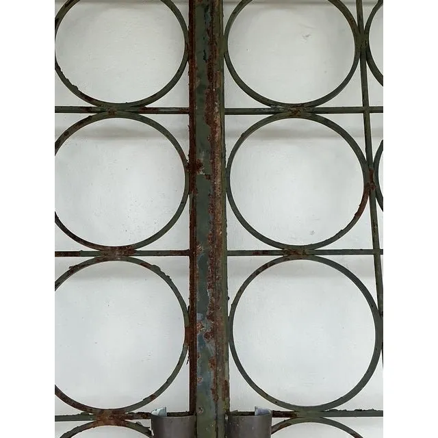 Vintage Regency Monumental Heavily Patinated Iron and Bronze Gates - Set of 2 — additional photo 3