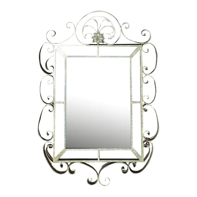 Vintage Regency Monumental Wrought Iron Mirror — additional photo 1