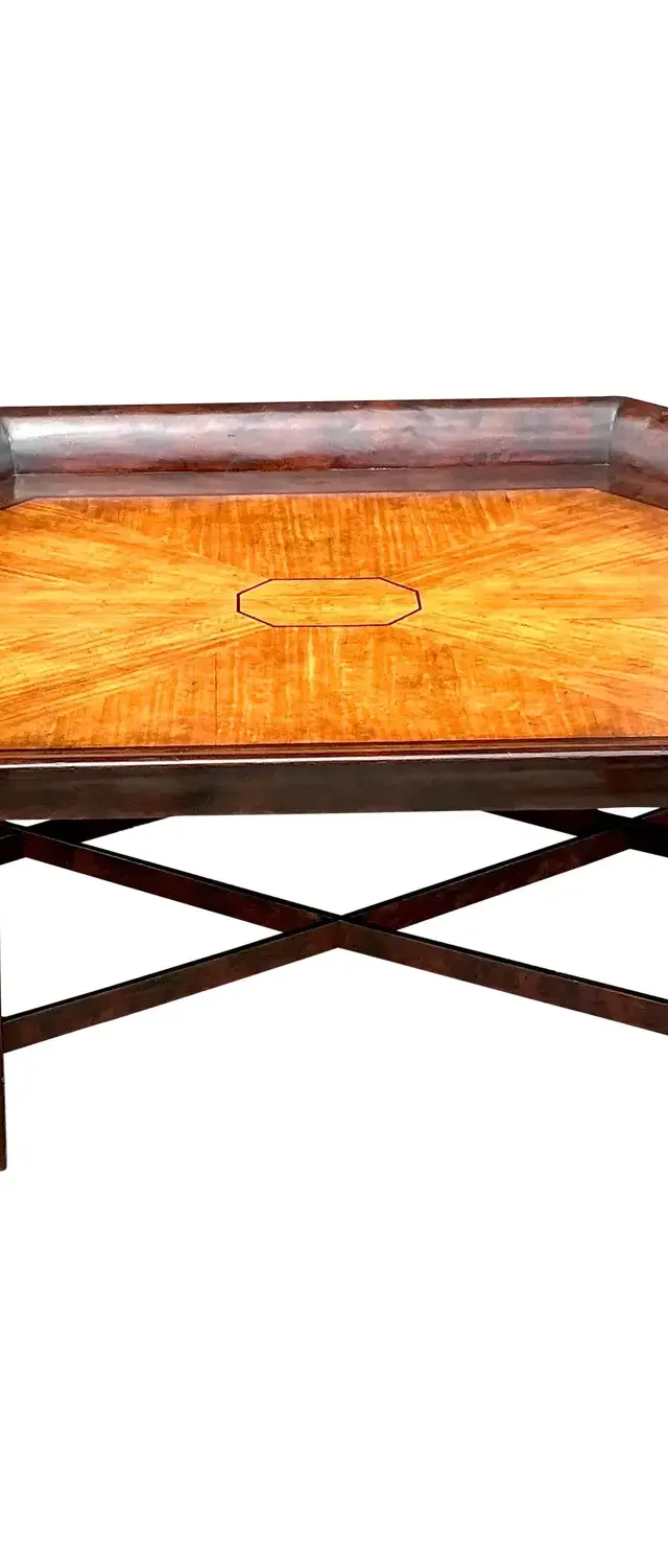 Vintage Regency Octagonal Inlaid Coffee Table