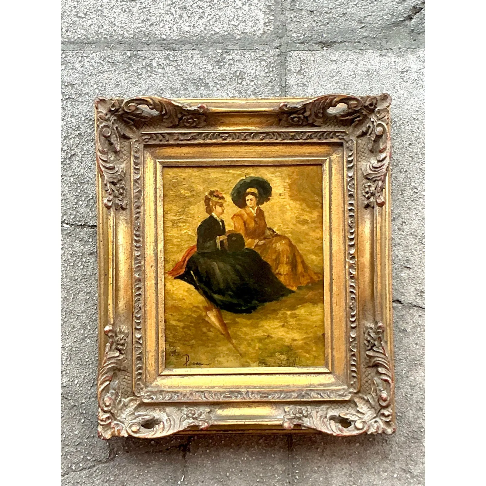 Vintage Regency Original Oil Portrait Oil Paintings of 2 Ladies — additional photo 3