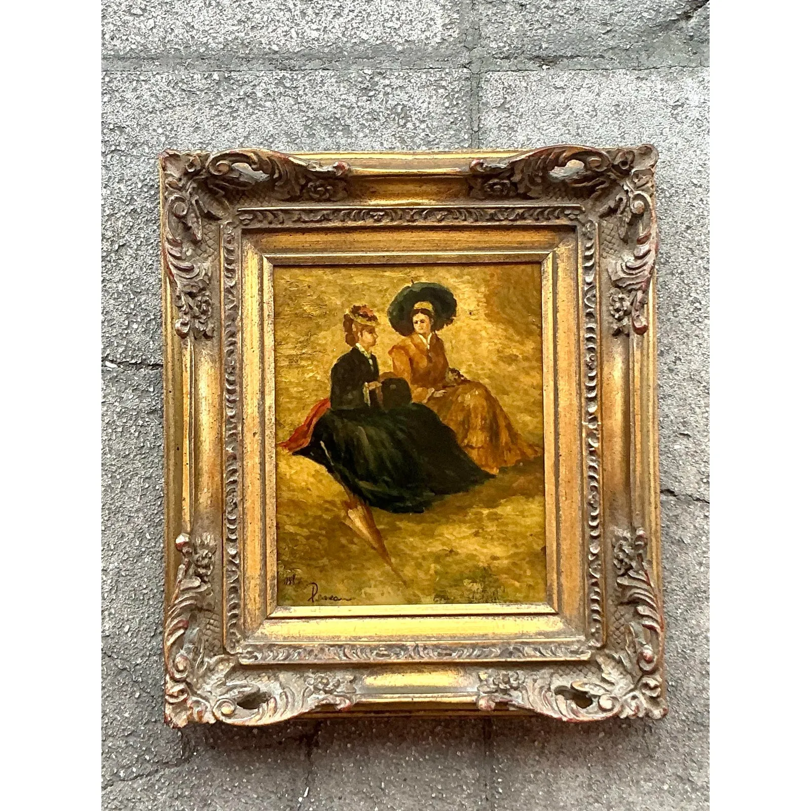 Vintage Regency Original Oil Portrait Oil Paintings of 2 Ladies — additional photo 4
