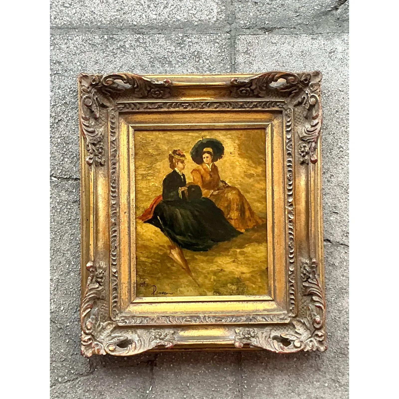 Vintage Regency Original Oil Portrait Oil Paintings of 2 Ladies — additional photo 5