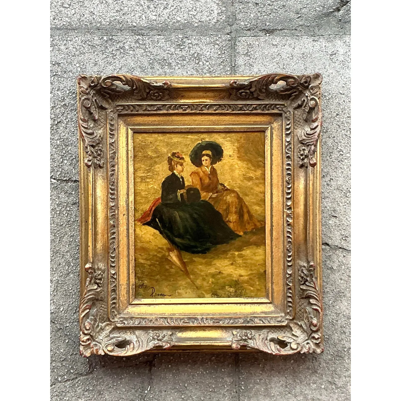 Vintage Regency Original Oil Portrait Oil Paintings of 2 Ladies — additional photo 6