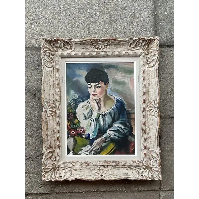 Vintage Regency Original Oil Portrait on Canvas — additional photo 5