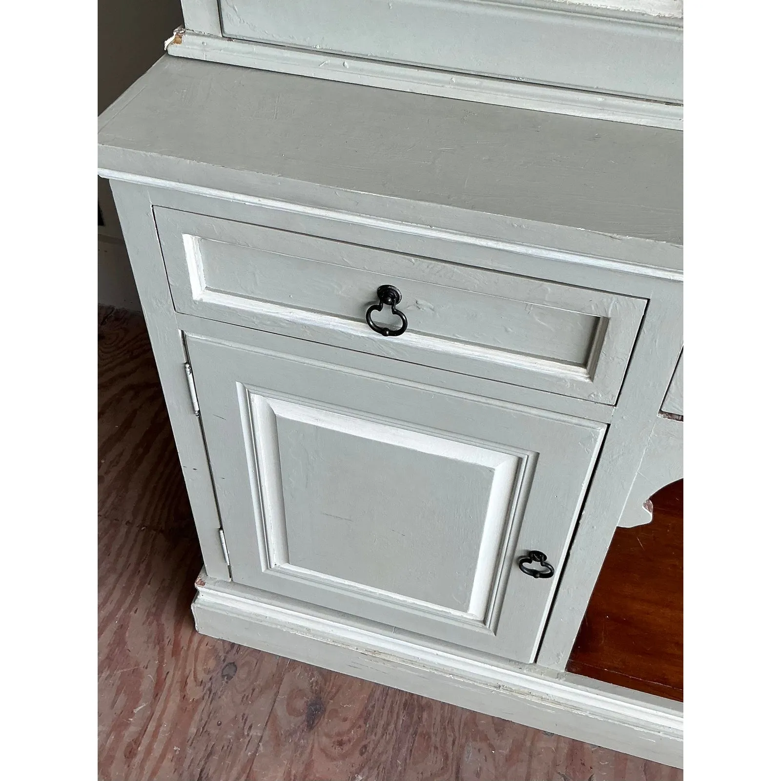 Vintage Regency Painted China Cabinet — additional photo 1