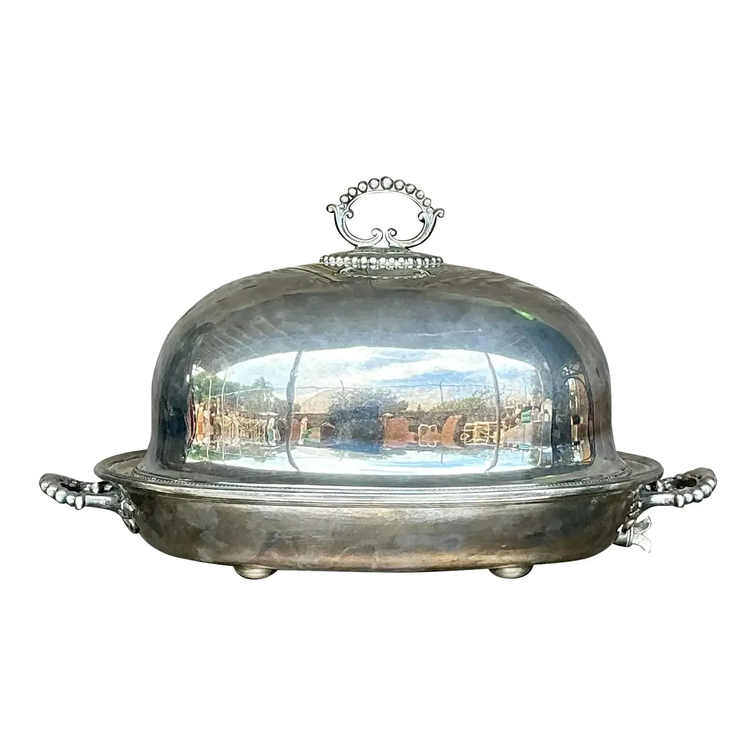 Vintage Regency Plate Dome Warming Tray