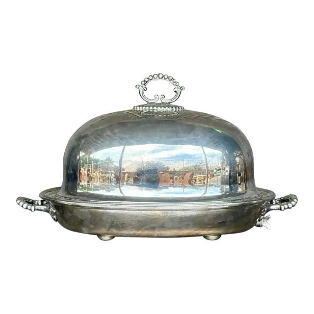 Vintage Regency Plate Dome Warming Tray — additional photo 2