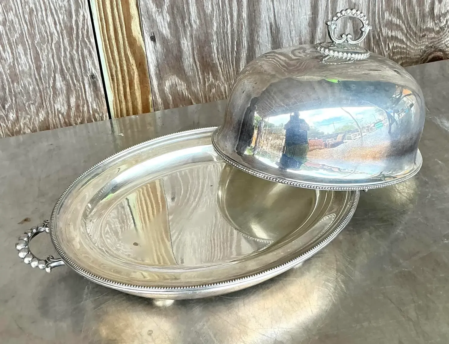 Vintage Regency Plate Dome Warming Tray — additional photo 3