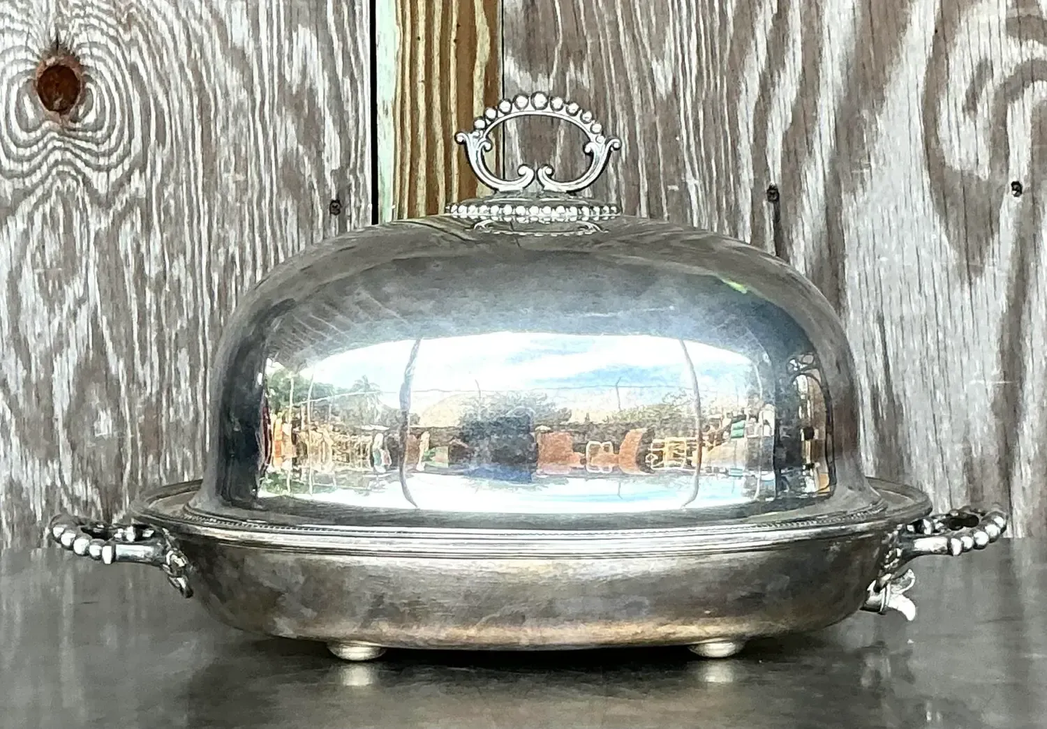 Vintage Regency Plate Dome Warming Tray — additional photo 4
