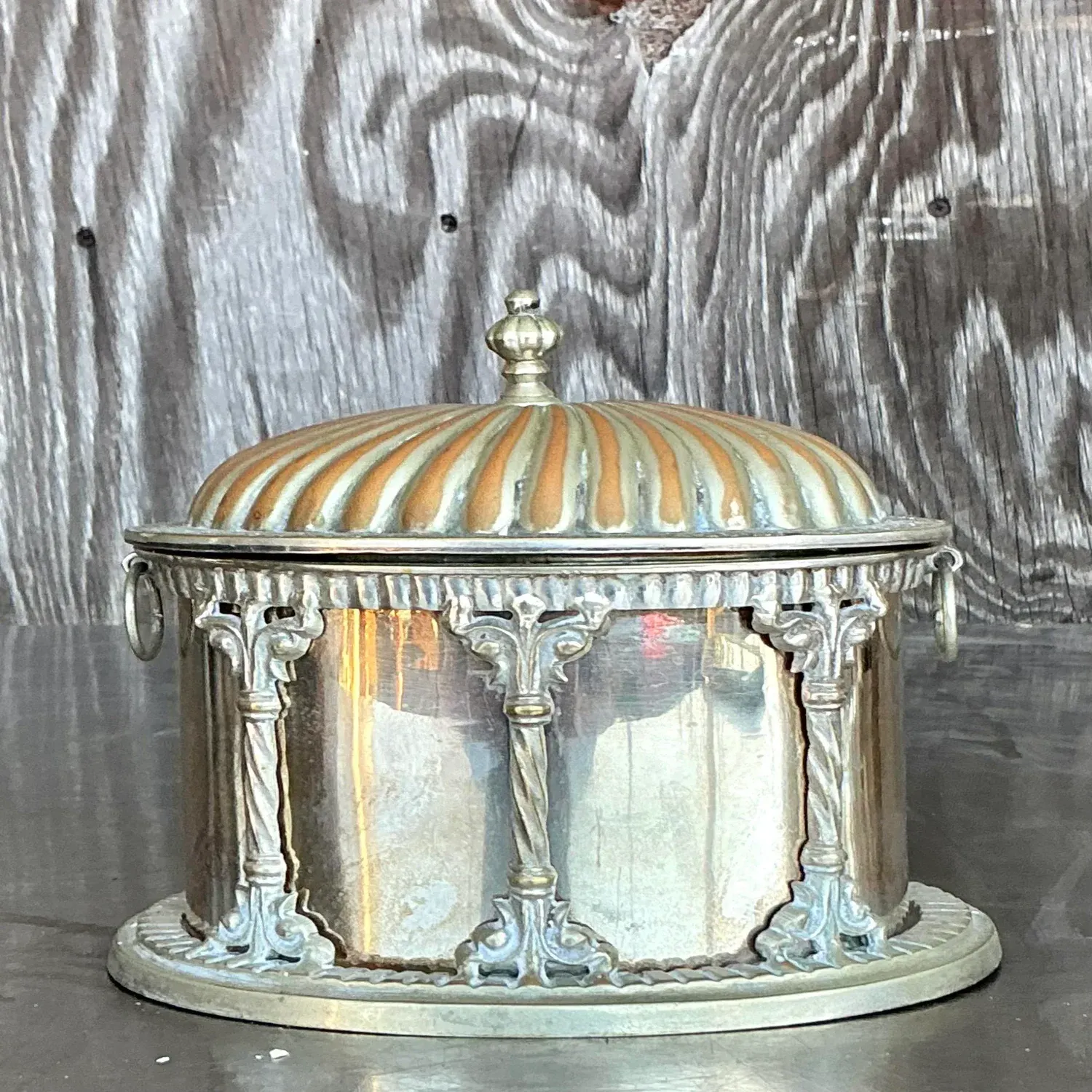 Vintage Regency Plated Biscuit Box — additional photo 3
