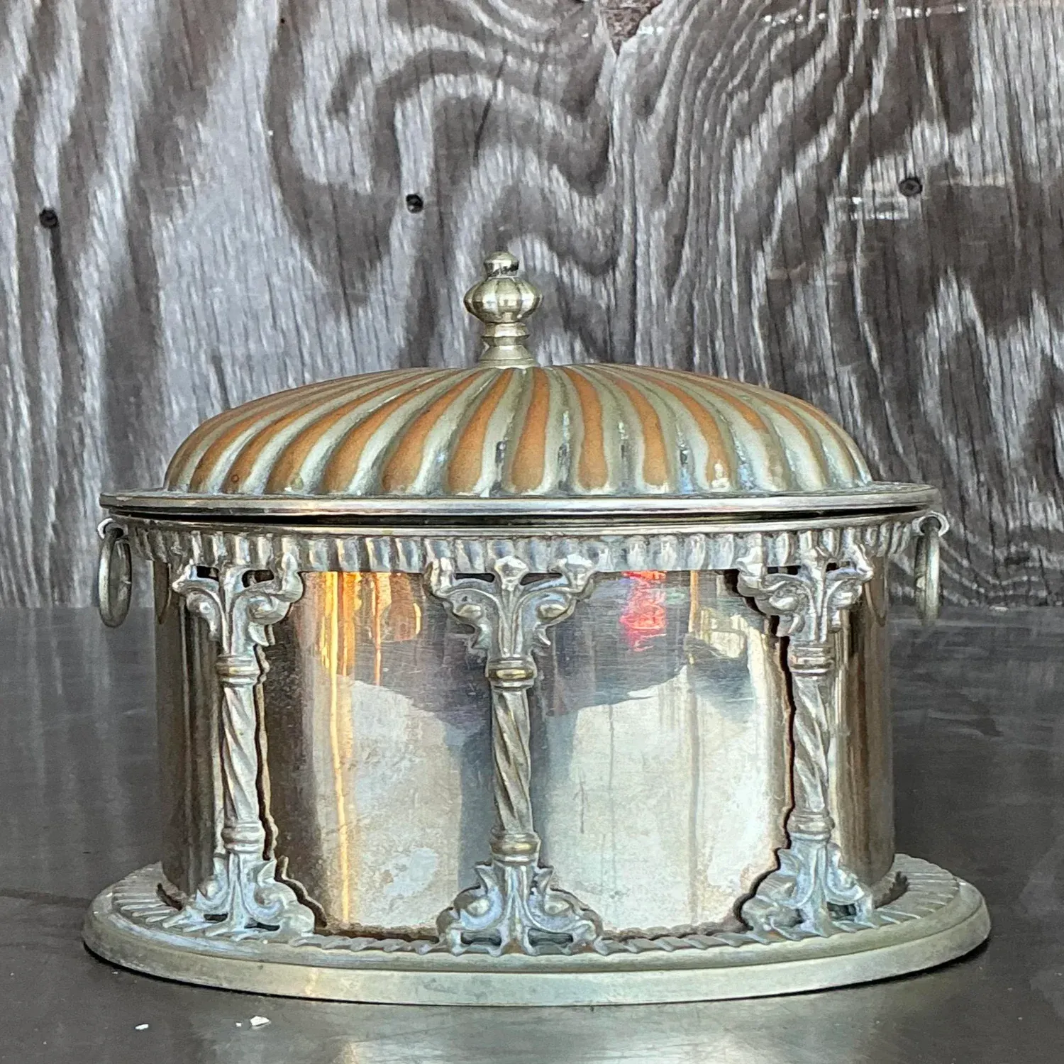 Vintage Regency Plated Biscuit Box — additional photo 5