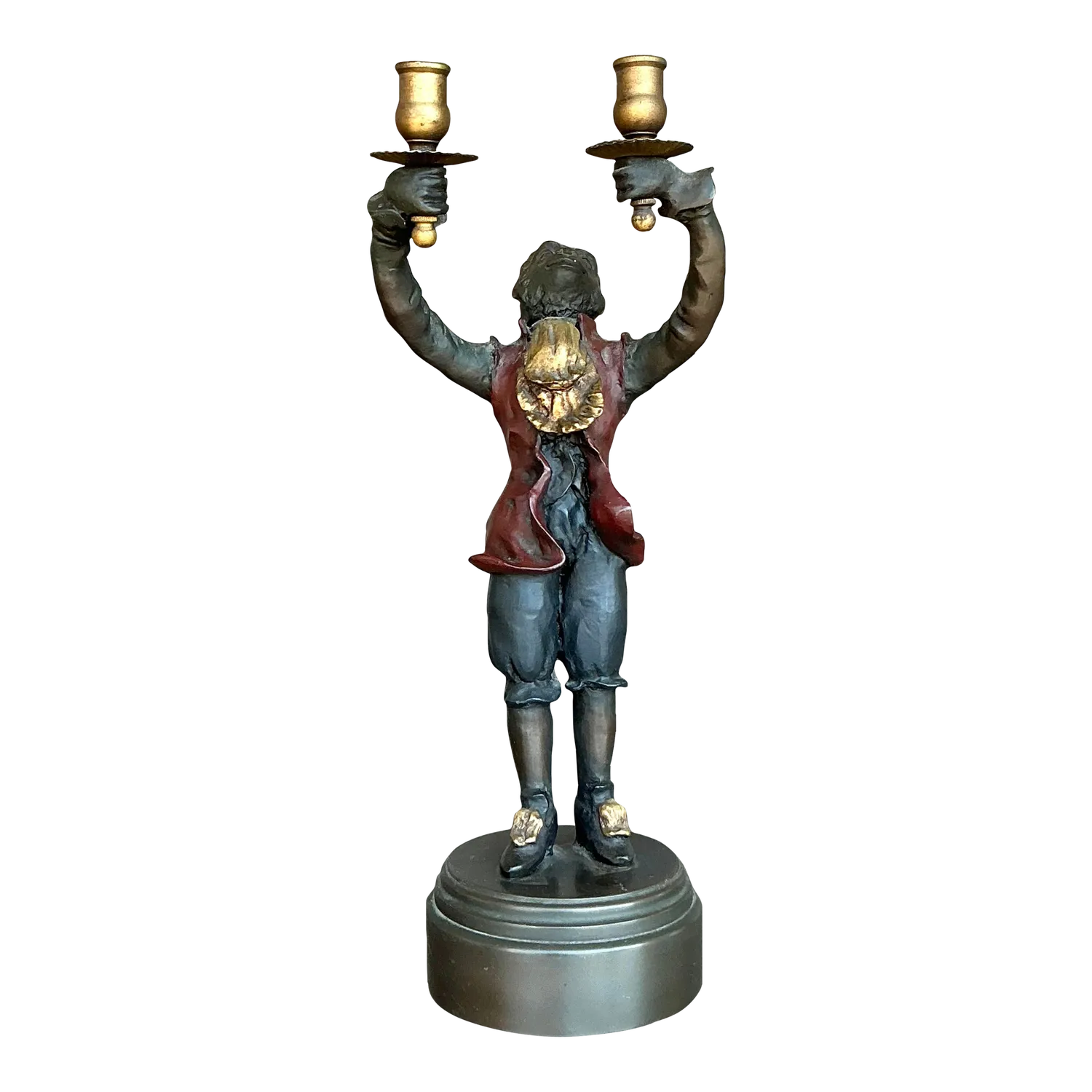 Vintage Regency Polychrome Monkey Candlestick — additional photo 4