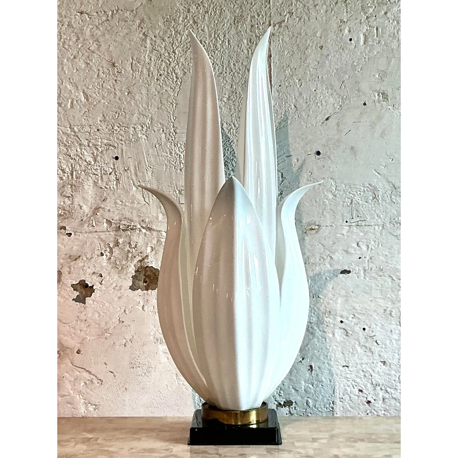 Vintage Regency Rougier Flower Lamp — additional photo 3