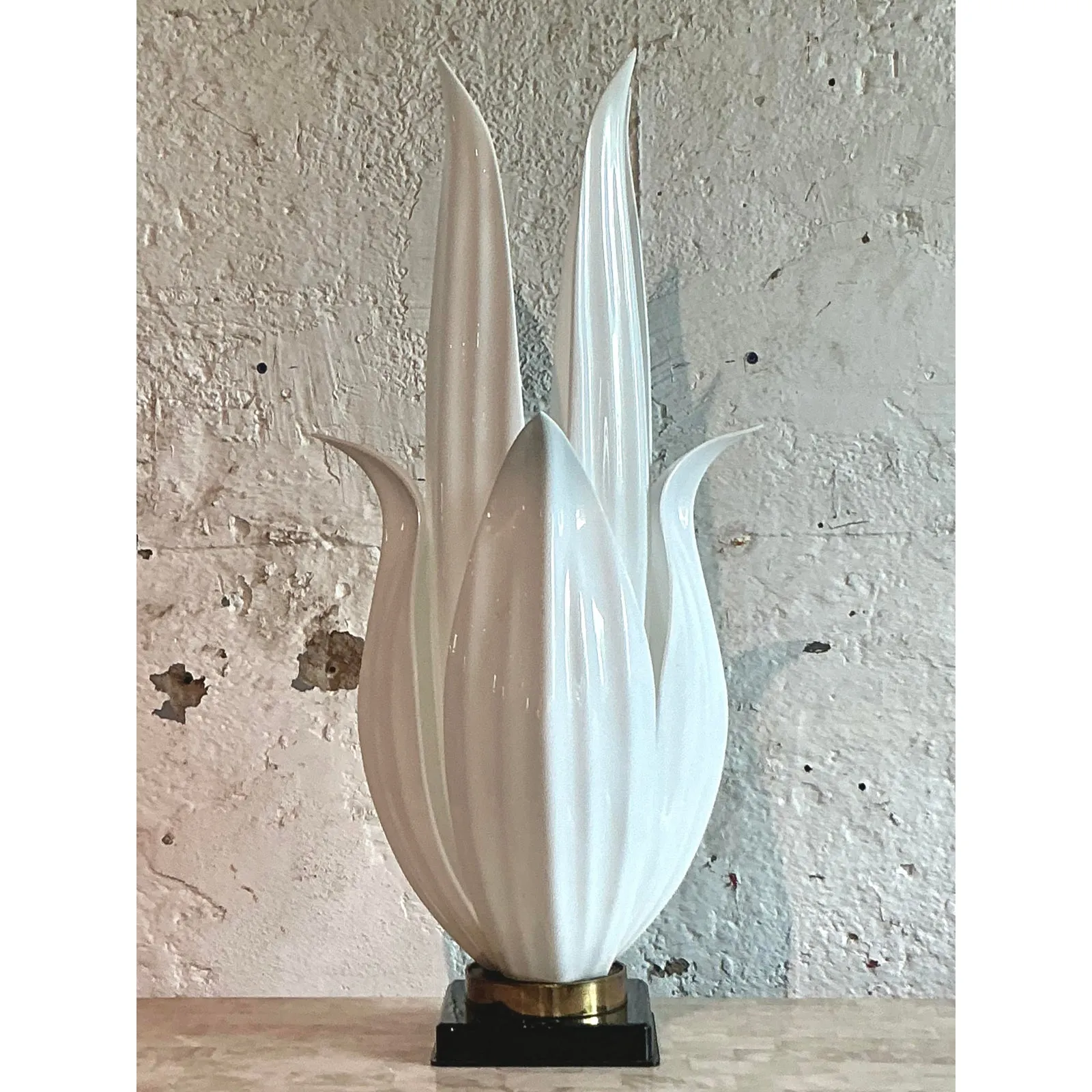 Vintage Regency Rougier Flower Lamp — additional photo 4