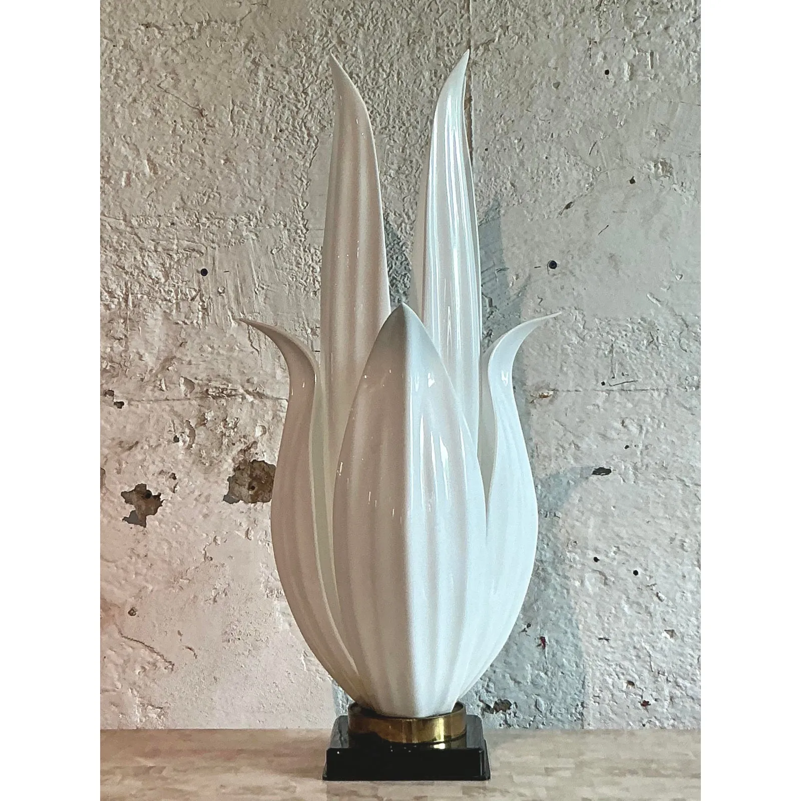 Vintage Regency Rougier Flower Lamp — additional photo 6