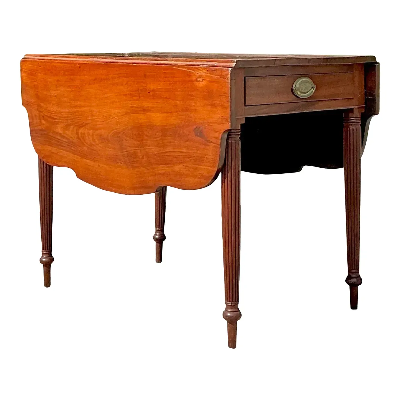 Vintage Regency Scalloped Dropped Leaf Table