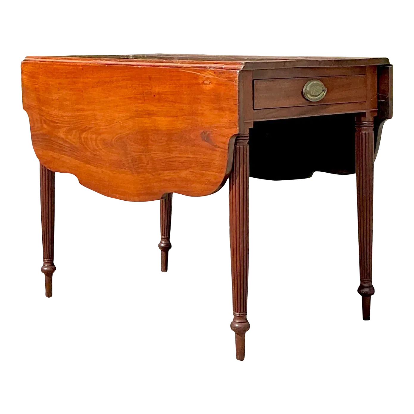 Vintage Regency Scalloped Dropped Leaf Table — additional photo 2